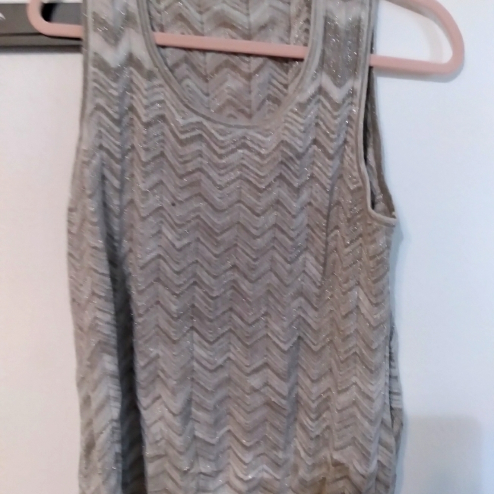 Silver and gray sweater shell